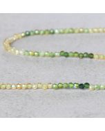 Tourmaline d'Inde green & yellow facettée 2mm