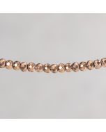 Hématite rdelle factée "pink gold" 4x6mm