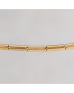 Hématite tube vintage gold 4x13mm