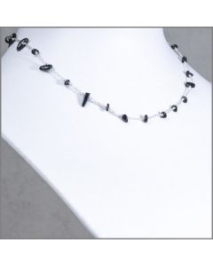 Collier chips onyx 3-5mm 33cm pl.arg 5 mic