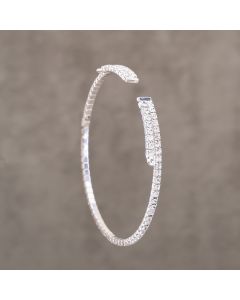 Jonc strass Elyzabeth 2x54mm pl. arg 5 mic
