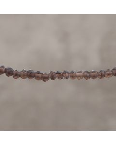 Quartz fumé du Brésil 3mm trou 0.55m ( 10cm)