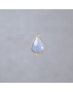 Agate grey "flat drop" 14x18mm-2 anx pl.or 0.5 micr