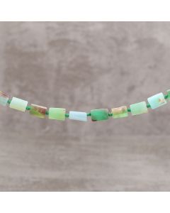 Chrysoprase du Brésil tube 10x6-7mm