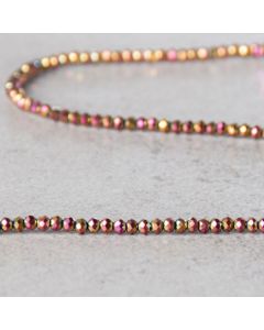 Cristal irisé plaqué "rubis" 2mm