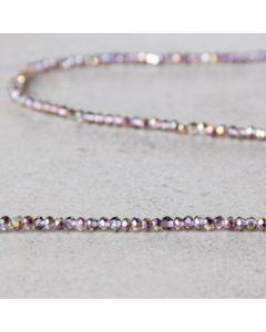 Cristal irisé plaqué "purple grey" 2mm