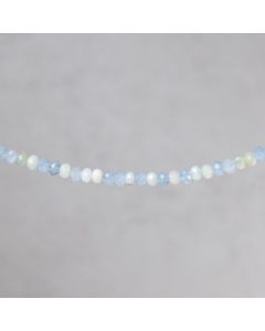 Aigue marine du Brésil rondelle facettée 3-4x6mm
