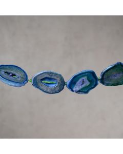  Agate d'Afrique slice "purple green" 20x30mm