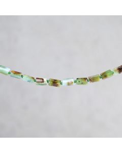 Chrysoprase du Brésil tube 6-7x10mm