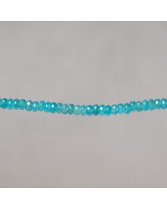 Jade "blue green" rondelle facettée 2x4mm