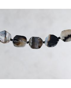 Agate slice grey/brown 20x30mm env