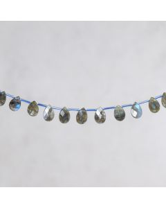 Labradorite d'Afrique goutte facettée 8x12mm