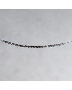Quartz fumé du Brésil rdelle fcttée 2x3mm