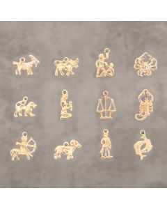 Signes astros 9-12mm pl.or 3 m le sachet de 12 signes