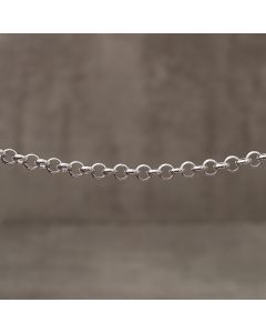 Chaine jaseron rhodiée 5mm /9,80€x3.8M=37.24€