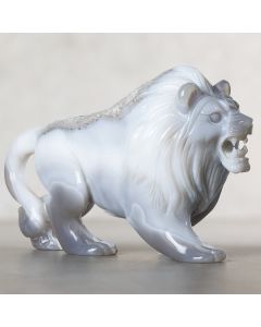 Agate grise d'Afrique du Sud Lion 160x90mm 