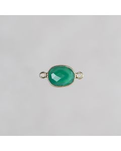 Onyx vert pl.or 1 m 9x12mm environ-5.9x2=11.8€
