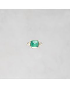 Onyx vert"A" pl.or 1 m rect 10x8mm-2x4.9€=9.8€