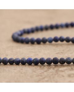 Lapis d'Afghanistan 4mm "mat" 