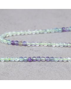 Fluorite du Brésil mixed band facettée 3mm