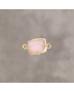 Druzy slice nude pink pl.or 1 m 12X14mm 2 anx