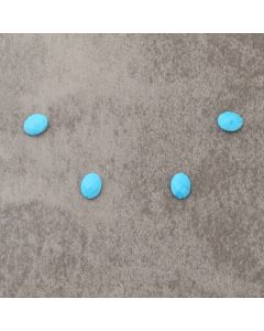 Turquoise renf oval 6x8mm 1.6€x4=6.4€