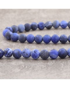 Sodalite d'Afghanistan foncé mat 8mm
