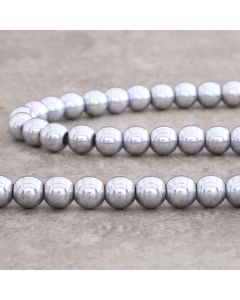 Perles Rondes En Pierre Naturelle, 2 Trous En Forme De Pyramide, Hématite Noire, Pour La Fabrication De Bijoux, Accessoires De Bracelet à Faire Soi-même