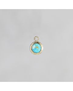 Sertis pompadour 9mm turquoise/or 1 m 3.9€x2=7.8€