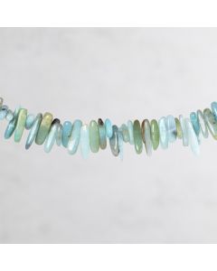 Amazonite du Pérou long chips 5x13-18mm 