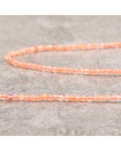 Agate orange berry facettée 2mm