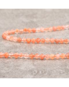Agate orange berry facettée 4mm