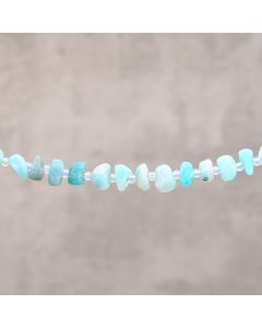 Amazonite du Brésil rondelle baroque 4x5-6mm