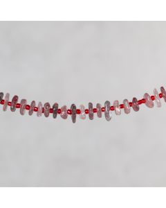Strawberry qtz Brésil asymetric roundel 3-4x10mm