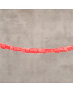 Corail bambou rouge cube asymétrique 5-6mm
