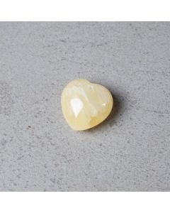 Jade Jaune de Chine heart pendentif 20mm 