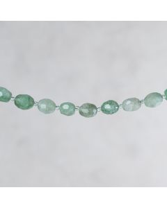 Green quartz Brésil olive facetté7-9x10-13mm