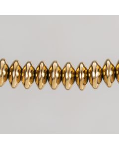 Hématite rondelle toupie vintage gold 3x8mm