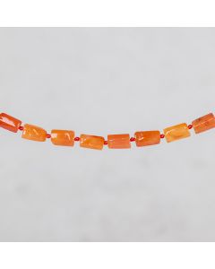 Agate Botswana orange asymétric tube 8x12mm