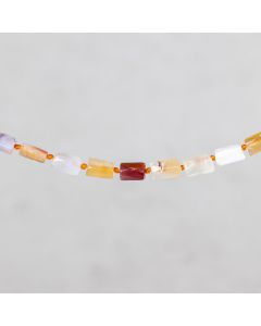 Agate Botswana asymétric tube 8x12mm