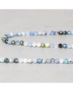 Aigue Marine Brésil dark mixed facettée 3mm