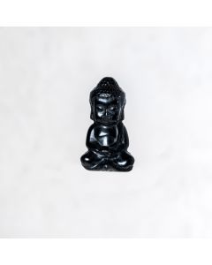 Bouddha thai obsidienne noire Afrique 30x50mm