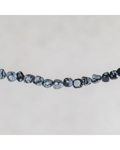 Obsidienne neige d'Afrique galet 6-7mm