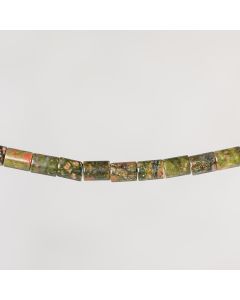 Unakite d'Afrique tube 6.5x8.5mm