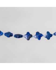 Lapis d'Afghanistan trèfle facetté 10mm