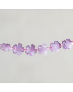 Jaspe purple d'Afrique fleur 15mm