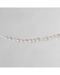 Perle de culture pink beige flat round 8-10mm