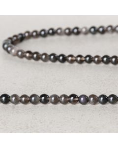Obsidienne silver du Pérou 4mm