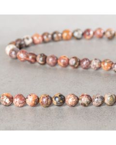 Jaspe léopard rouge d'Afrique 6mm