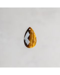 Oeil de tigre Afrique goutte facettée pendentif 18x30mm
